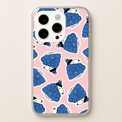 Cartoon Beagle Puffer Jacket Pattern  - Snoopy Phone Case for iPhone 15 Pro