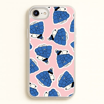 Cartoon Beagle Puffer Jacket Pattern  - Snoopy Phone Case for iPhone 6 / 7 / 8 / SE