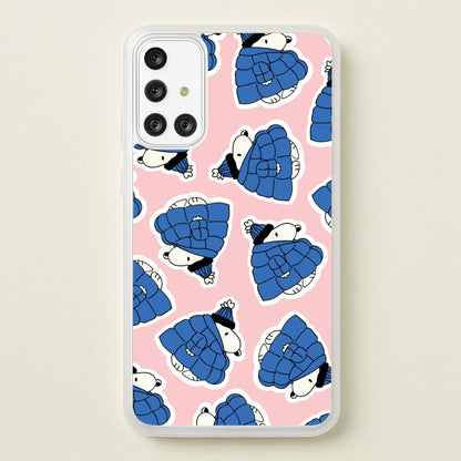 Cartoon Beagle Puffer Jacket Pattern  - Snoopy Phone Case for Galaxy A71