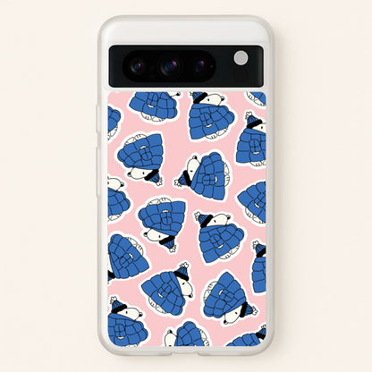 Cartoon Beagle Puffer Jacket Pattern  - Snoopy Phone Case for Google Pixel 8 Pro