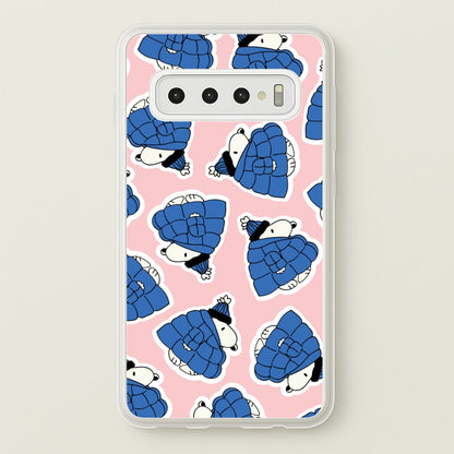 Cartoon Beagle Puffer Jacket Pattern  - Snoopy Phone Case for Galaxy S10 Plus