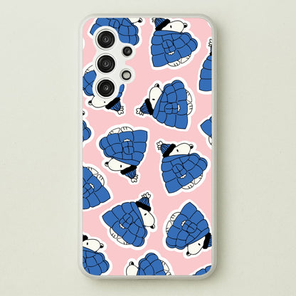 Cartoon Beagle Puffer Jacket Pattern  - Snoopy Phone Case for Galaxy A13