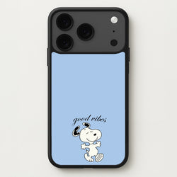 Good Vibes Cartoon Beagle Phone Case for iPhone 17 Pro