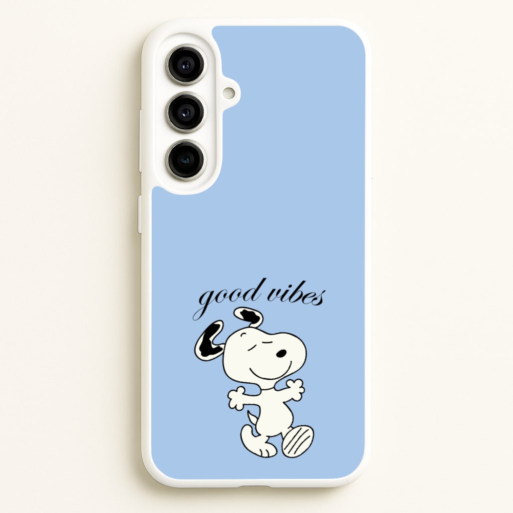 Good Vibes Cartoon Beagle  - Snoopy Phone Case for Galaxy A56