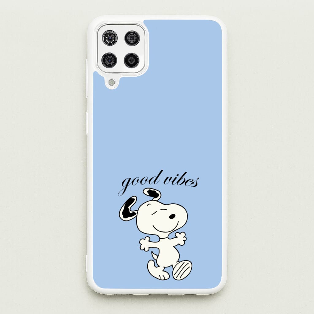 Good Vibes Cartoon Beagle  - Snoopy Phone Case for Galaxy A12