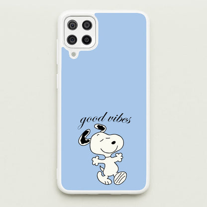 Good Vibes Cartoon Beagle  - Snoopy Phone Case for Galaxy A12