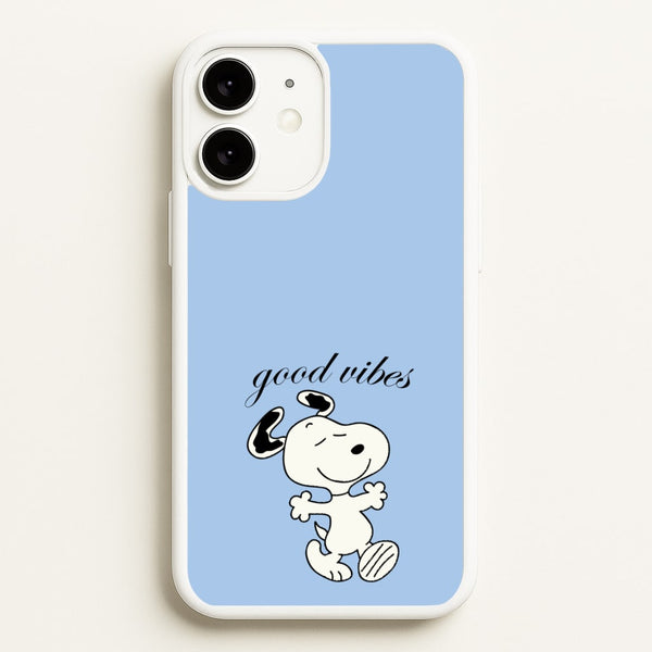 Good Vibes Cartoon Beagle  - Snoopy Phone Case for iPhone 11