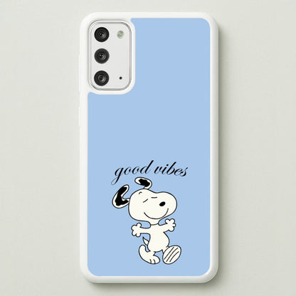 Good Vibes Cartoon Beagle  - Snoopy Phone Case for Galaxy Note 20