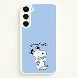 Good Vibes Cartoon Beagle  - Snoopy Phone Case for Galaxy S23