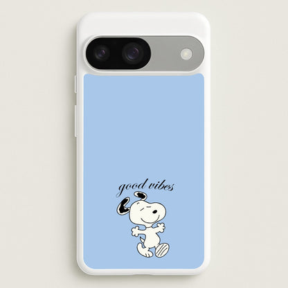 Good Vibes Cartoon Beagle  - Snoopy Phone Case for Google Pixel 9 / 9 Pro
