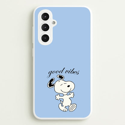 Good Vibes Cartoon Beagle  - Snoopy Phone Case for Galaxy S23FE