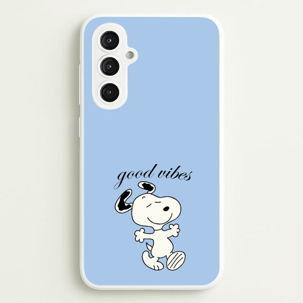 Good Vibes Cartoon Beagle  - Snoopy Phone Case for Galaxy S23FE