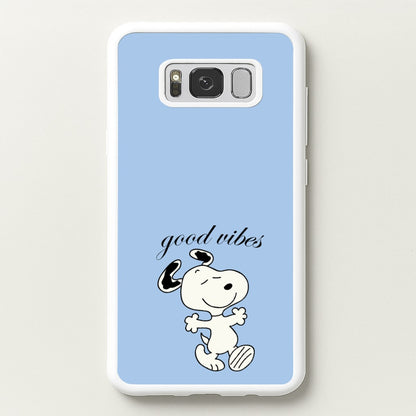 Good Vibes Cartoon Beagle  - Snoopy Phone Case for Galaxy S8