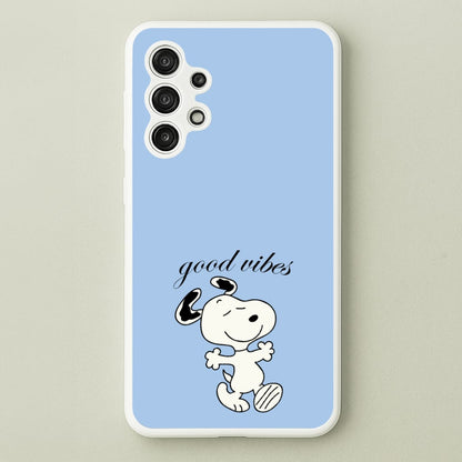 Good Vibes Cartoon Beagle  - Snoopy Phone Case for Galaxy A13