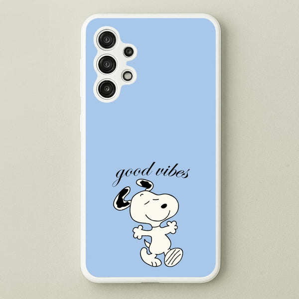 Good Vibes Cartoon Beagle  - Snoopy Phone Case for Galaxy A13