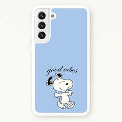 Good Vibes Cartoon Beagle  - Snoopy Phone Case for Galaxy S21