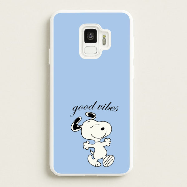 Good Vibes Cartoon Beagle  - Snoopy Phone Case for Galaxy S9