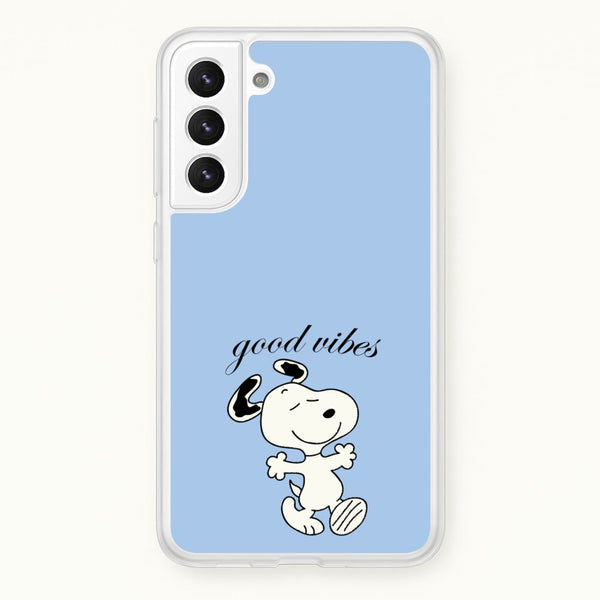 Good Vibes Cartoon Beagle  - Snoopy Phone Case for Galaxy S22 Plus