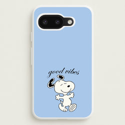 Good Vibes Cartoon Beagle  - Snoopy Phone Case for Google Pixel 9a