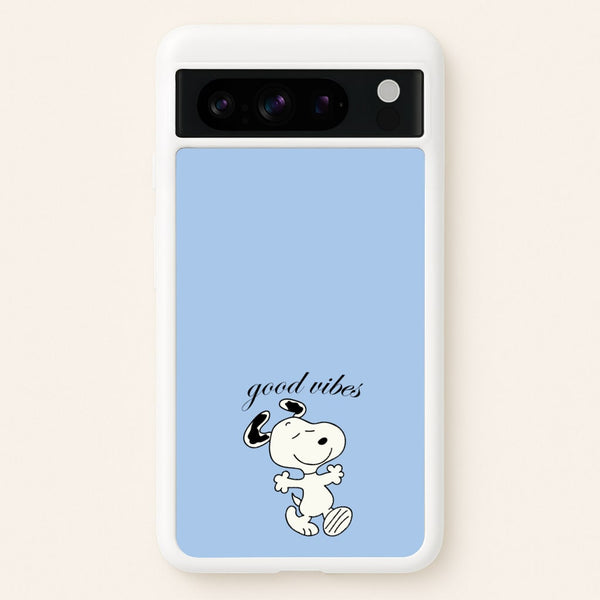 Good Vibes Cartoon Beagle  - Snoopy Phone Case for Google Pixel 8 Pro