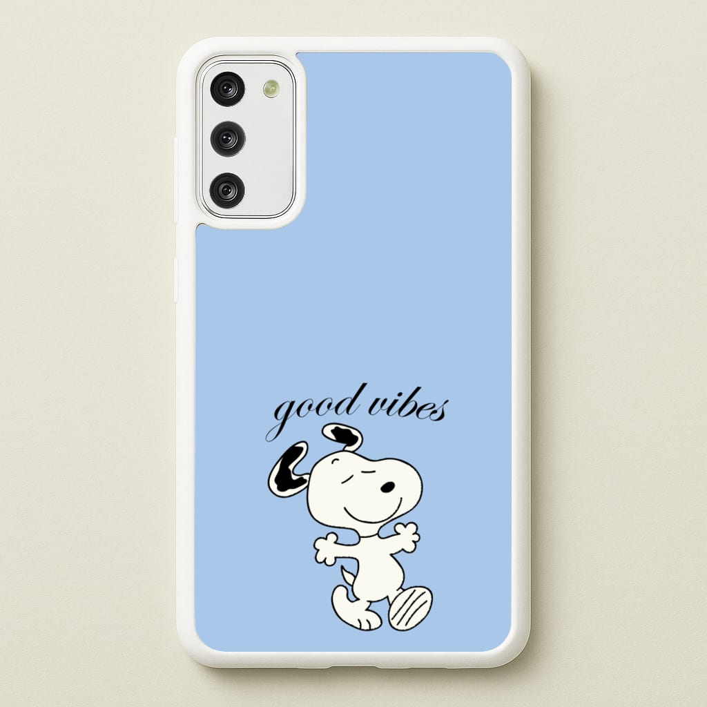 Good Vibes Cartoon Beagle  - Snoopy Phone Case for Galaxy A41