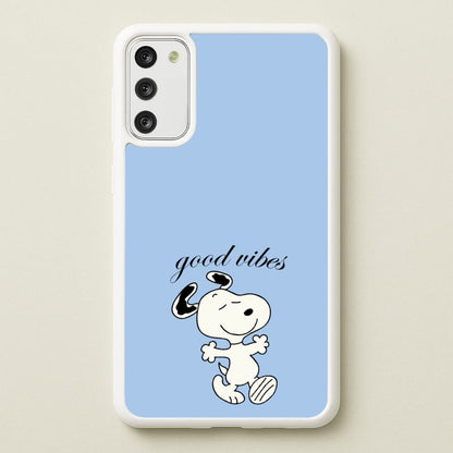 Good Vibes Cartoon Beagle  - Snoopy Phone Case for Galaxy A41