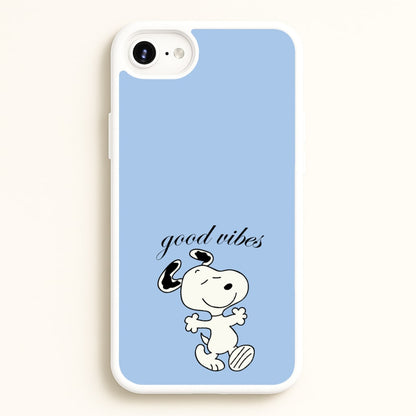Good Vibes Cartoon Beagle  - Snoopy Phone Case for iPhone 6 / 7 / 8 / SE