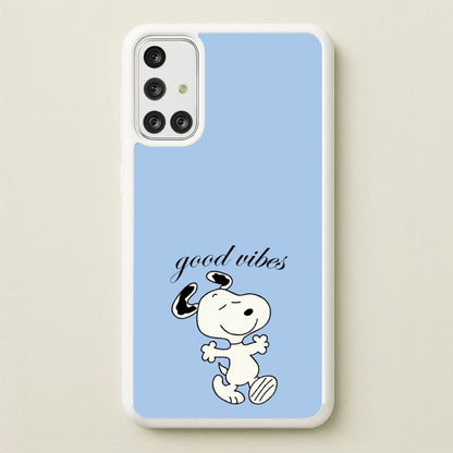 Good Vibes Cartoon Beagle  - Snoopy Phone Case for Galaxy A71
