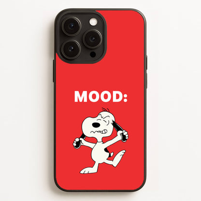 Mood Cartoon Beagle   - Snoopy Phone Case for iPhone 16 Pro Max