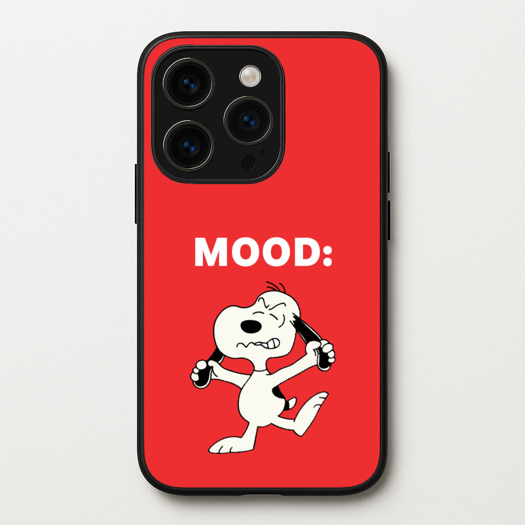 Mood Cartoon Beagle   - Snoopy Phone Case for iPhone 15 Pro Max