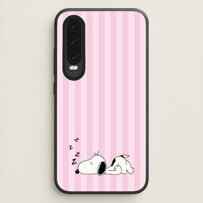 Pastel Stripes Cartoon Beagle  - Snoopy Phone Case for Huawei P30