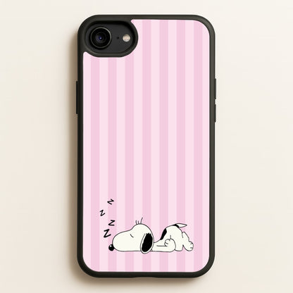 Pastel Stripes Cartoon Beagle  - Snoopy Phone Case for iPhone 6 / 7 / 8 / SE