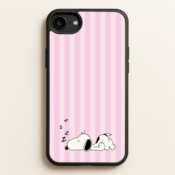 Pastel Stripes Cartoon Beagle  - Snoopy Phone Case for iPhone 6 / 7 / 8 / SE