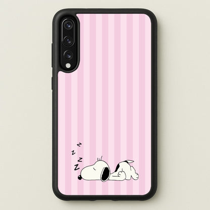 Pastel Stripes Cartoon Beagle  - Snoopy Phone Case for Huawei P20 Pro