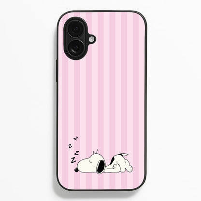 Pastel Stripes Cartoon Beagle Phone Case