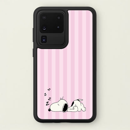 Pastel Stripes Cartoon Beagle  - Snoopy Phone Case for Galaxy S20 Ultra