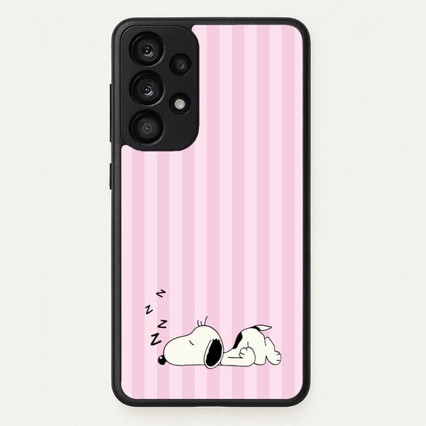 Pastel Stripes Cartoon Beagle  - Snoopy Phone Case for Galaxy A33