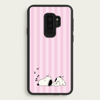 Pastel Stripes Cartoon Beagle  - Snoopy Phone Case for Galaxy S9 Plus