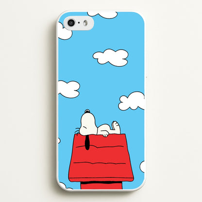 Cartoon Beagle Sleeping  - Snoopy Phone Case for iPhone 5 / 5s / SE 2016