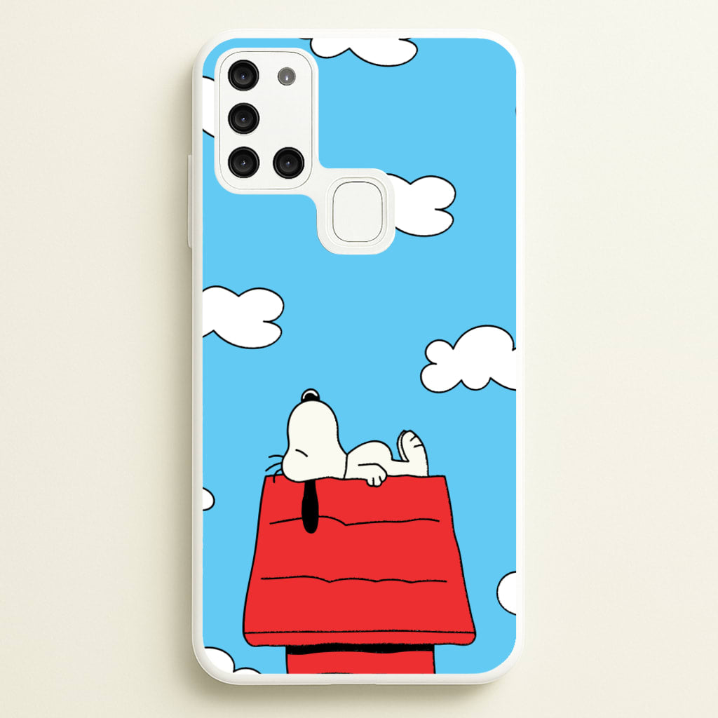 Cartoon Beagle Sleeping  - Snoopy Phone Case for Galaxy A21s