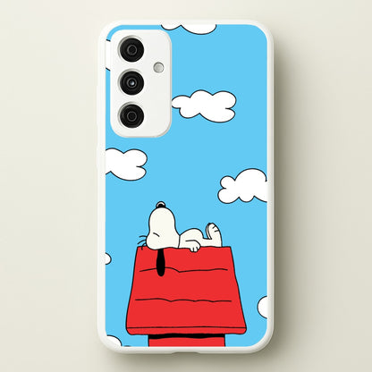 Cartoon Beagle Sleeping  - Snoopy Phone Case for Galaxy A55