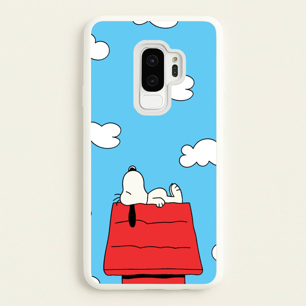 Cartoon Beagle Sleeping  - Snoopy Phone Case for Galaxy S9 Plus