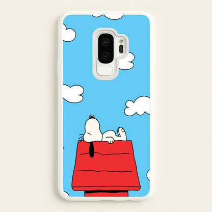 Cartoon Beagle Sleeping  - Snoopy Phone Case for Galaxy S9 Plus