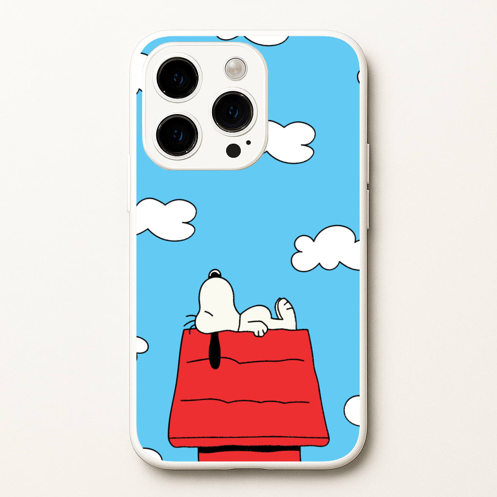 Cartoon Beagle Sleeping  - Snoopy Phone Case for iPhone 15 Pro