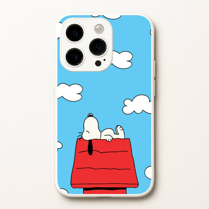 Cartoon Beagle Sleeping  - Snoopy Phone Case for iPhone 15 Pro