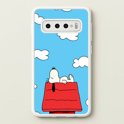 Cartoon Beagle Sleeping  - Snoopy Phone Case for Galaxy S10 Plus