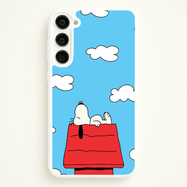 Cartoon Beagle Sleeping  - Snoopy Phone Case for Galaxy S23