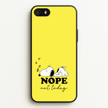 Nope, Not Today  - Snoopy Phone Case for iPhone 5 / 5s / SE 2016