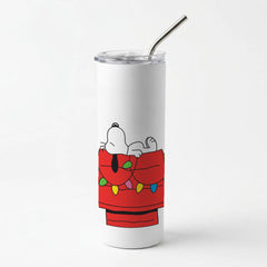Cartoon Beagle Fairylights Skinny Tumbler