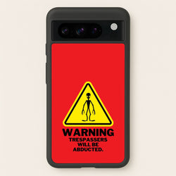 Warning Abduction - Space  - Space Phone Case for Google Pixel 8 Pro